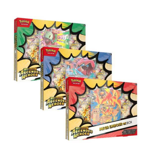Héroes Ascendentes Mega Meganium/ Emboar/ Feraligatr EX Collection
